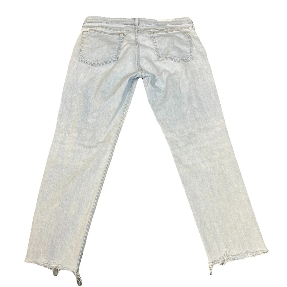 Rag & Bone Womens 31x27 Dre Low-Rise Slim Boyfriend Jeans‎ Raw Hem Light Wash - Picture 2 of 9